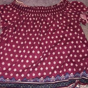 Off the shoulder shirt